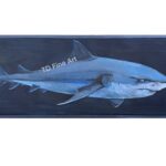 Bold Bull Shark Painting Tish Davis