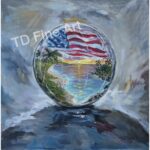 American Orbit Acrylic Painting