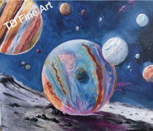 Modern acrylic painting Tish Davis