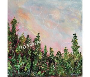 Unfolding Harmony mystical acrylic landscape