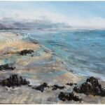 abstract seascape, acrylic 20x24, Davis, Tish