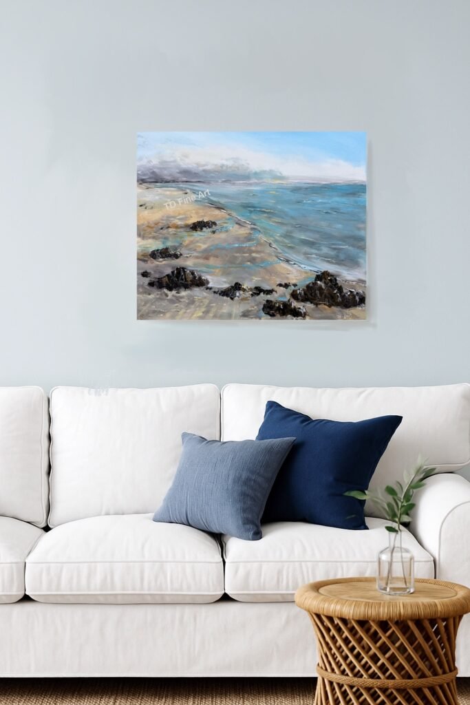 Breath of the Sea, Davis, Tish, Acrylic abstract seascape, decor sample